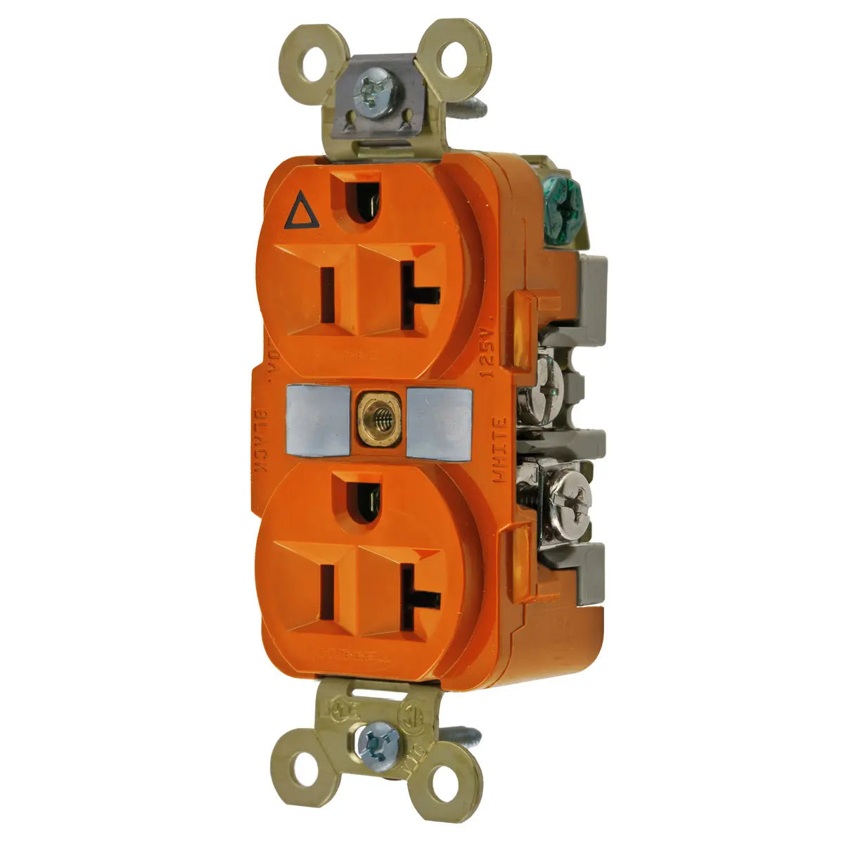 IG5362 - Hubbell Wiring Device-Kellems 20A 125V 2 Pole 3 Wire Receptacle Isolated Ground Duplex
