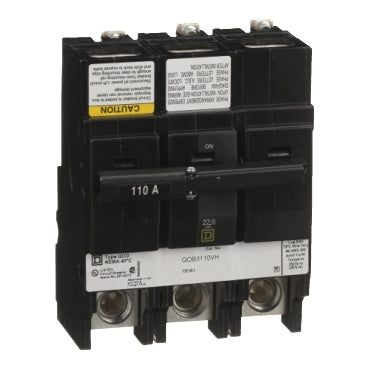 QOB3110VH - Square D - Mini circuit breaker, QO, 110A, 3-Pole, 240V, 22kA, bolt