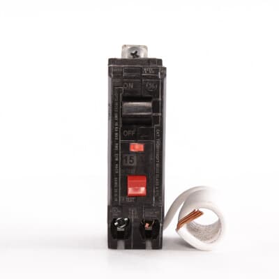 THQB1115GFT - GE Q-Line 15A 1-Pole 120V GFCI Ground Fault Circuit Breaker, Bolt-On