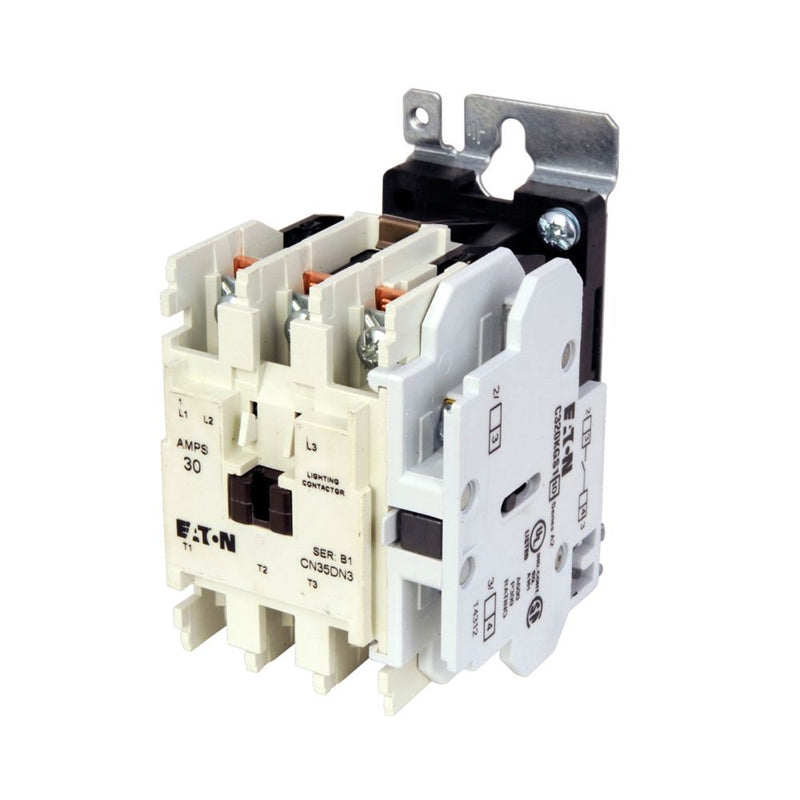 CN35DN2AB - Eaton Cutler-Hammer - 30A 2-Pole Electrically Held Lighting Contactor, 120V AC 60Hz / 110V AC 50Hz Coil
