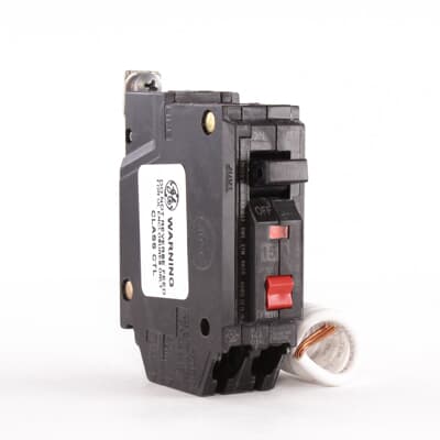 THQB1115GFT - GE Q-Line 15A 1-Pole 120V GFCI Ground Fault Circuit Breaker, Bolt-On