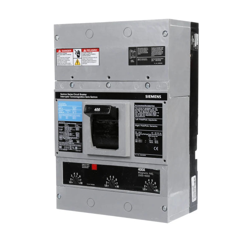 JXD63B400 - Siemens - 400A 600V 3 Pole Circuit Breaker