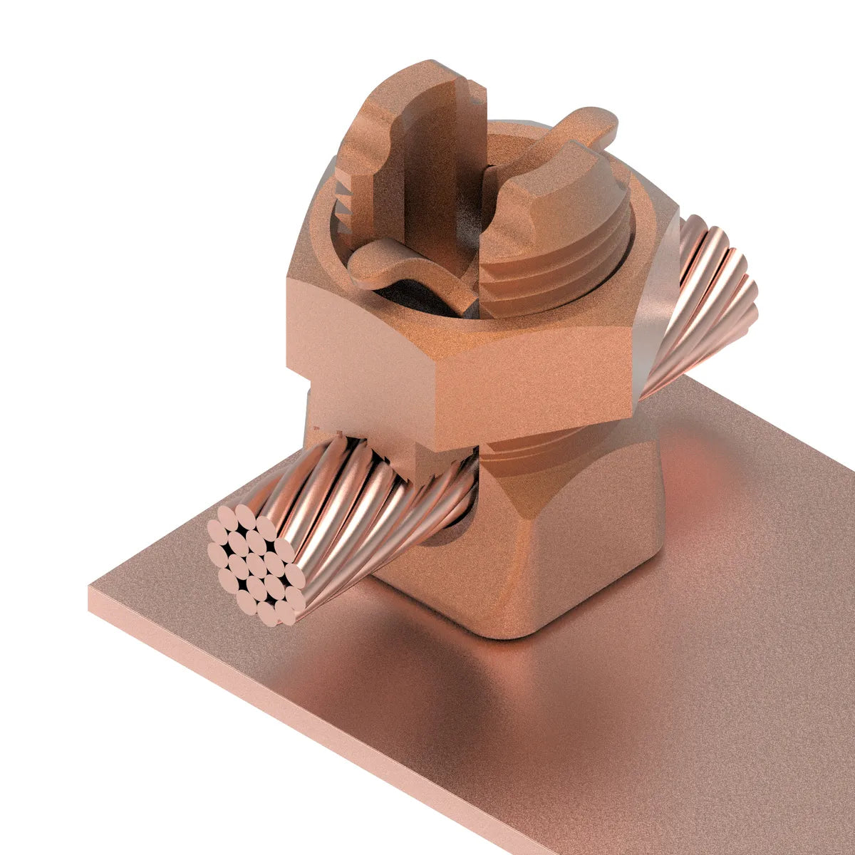 KC28 - Burndy - 5/8" Stud Mechanical Grounding Connector for Cable to Flat