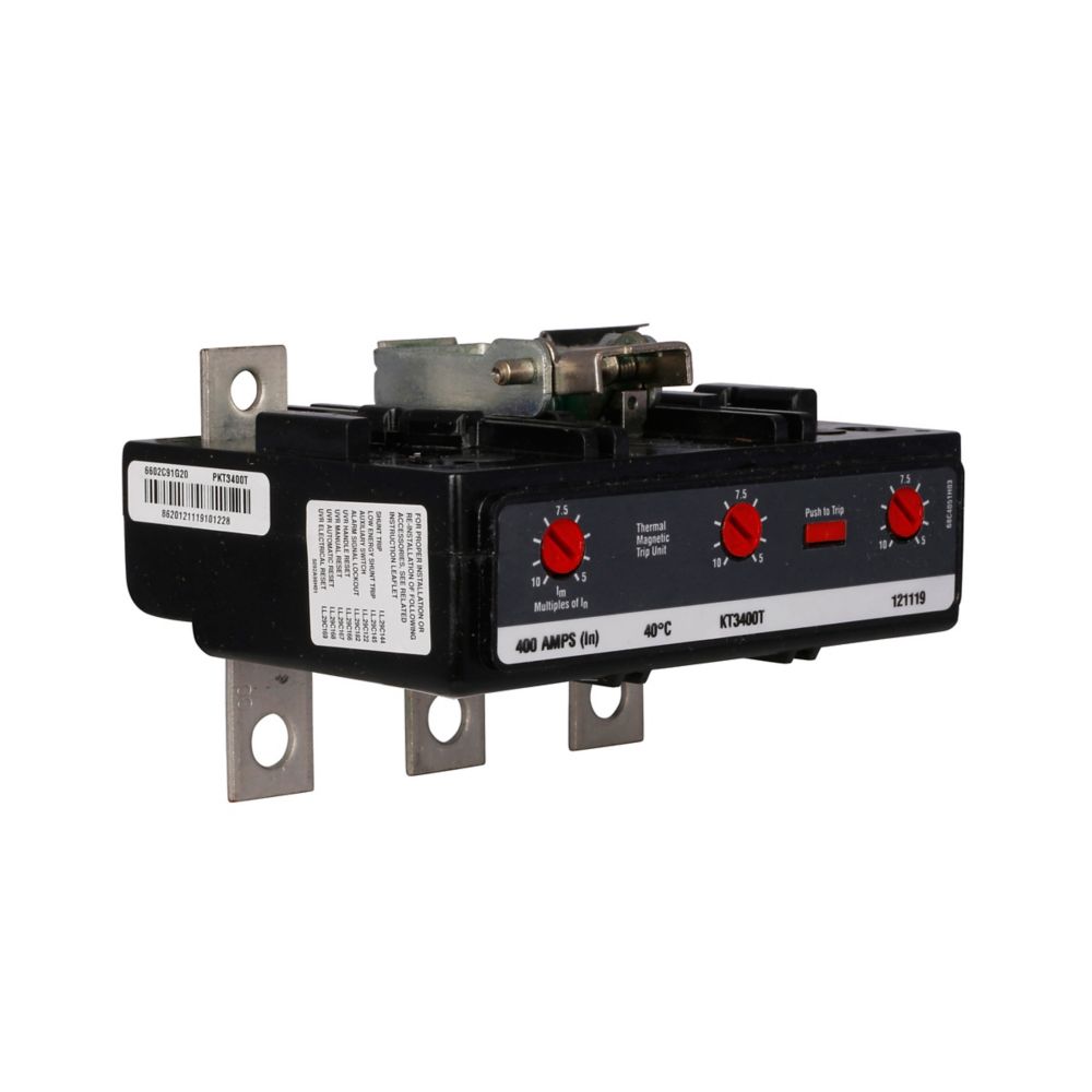 KT3400T - Eaton Cutler Hammer - 400A Three-Pole Trip Unit Thermal Magnetic