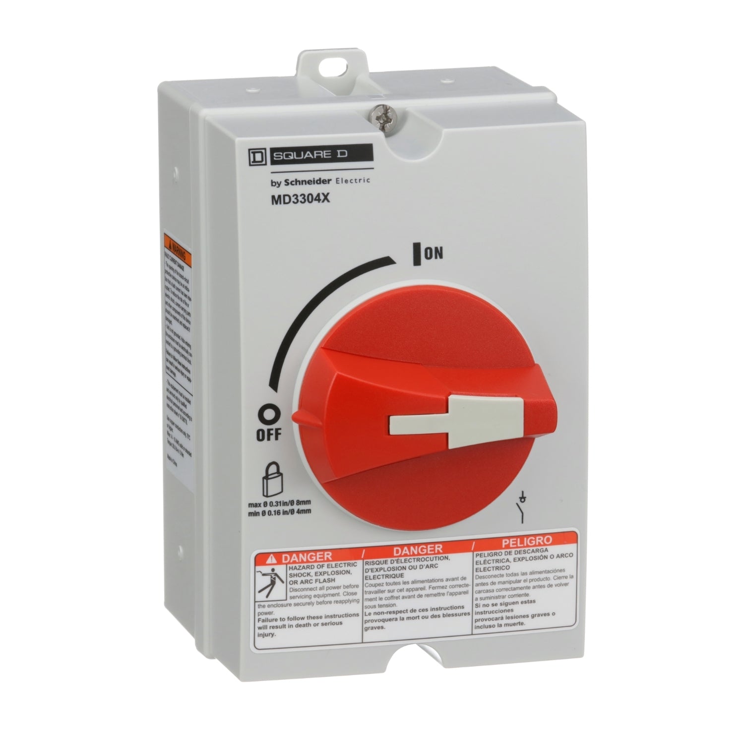 MD3304X - Schneider Electric - 30 Amp NEMA Motor Disconnect Switch