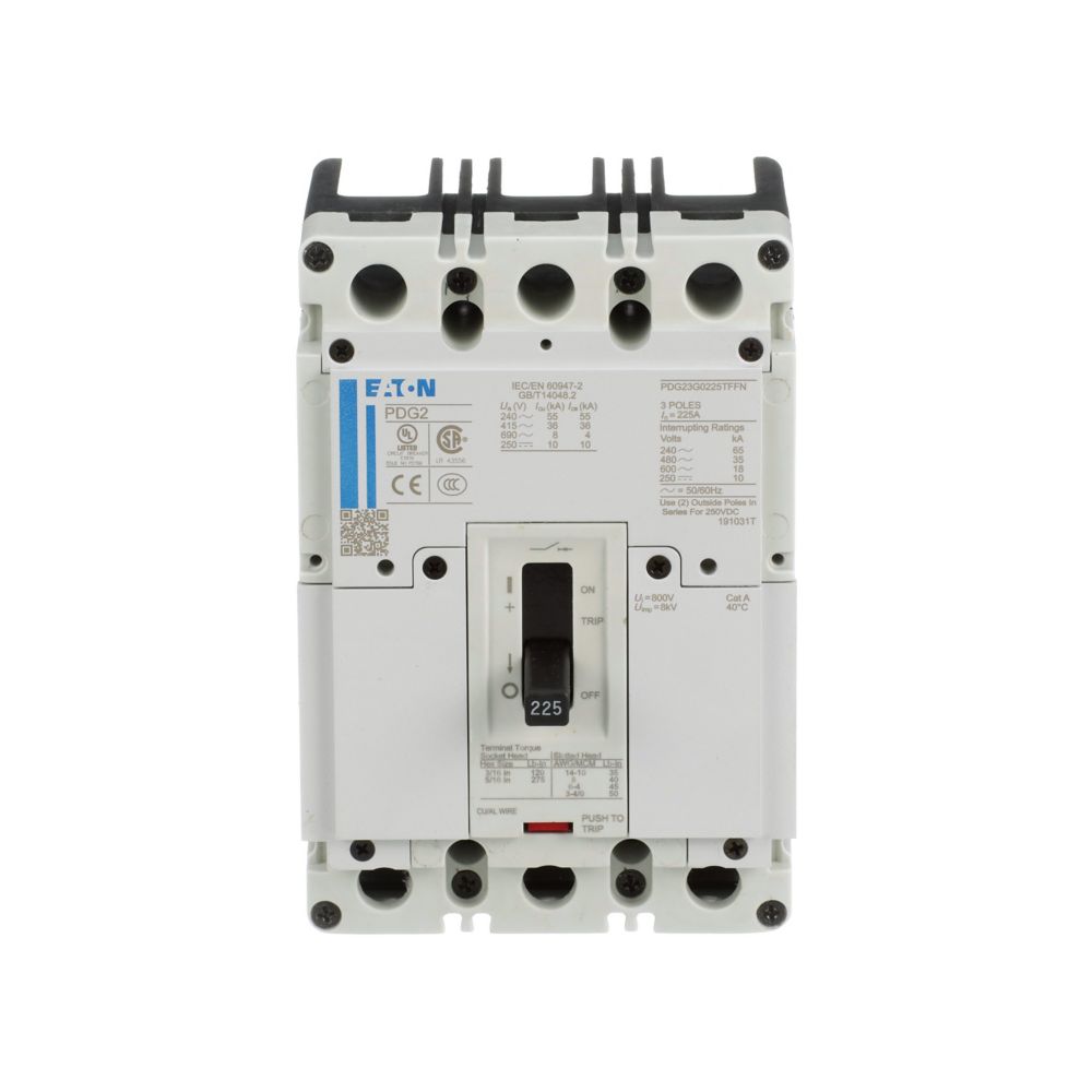 PDG23G0090TFFJ - Eaton Cutler Hammer - 90A Three-Pole Power Defense Circuit Breaker