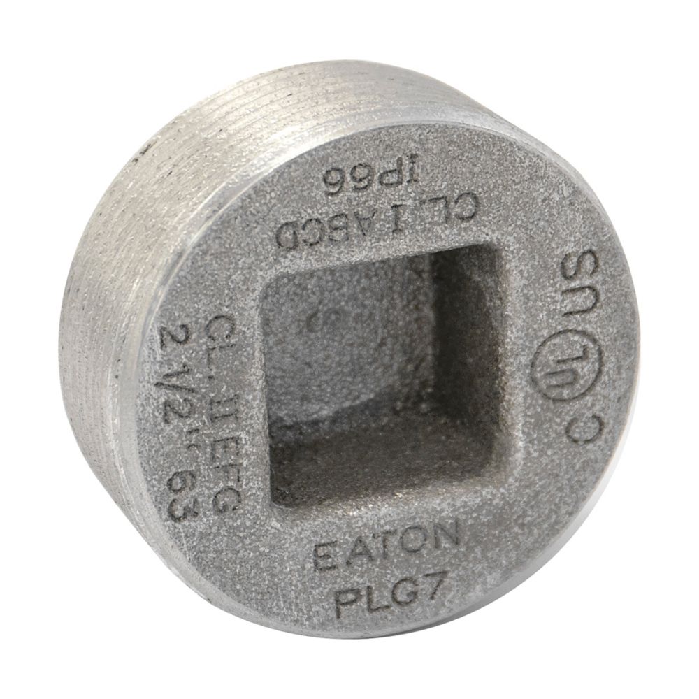 PLG4 - Eaton Crouse-Hinds Series - 1-1/4" Recessed Gray Iron Alloy PLG Conduit Plug