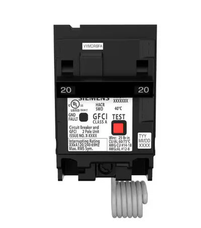 Q220EG - Siemens 20A 2P 240V Equipment GFCI Circuit Breaker