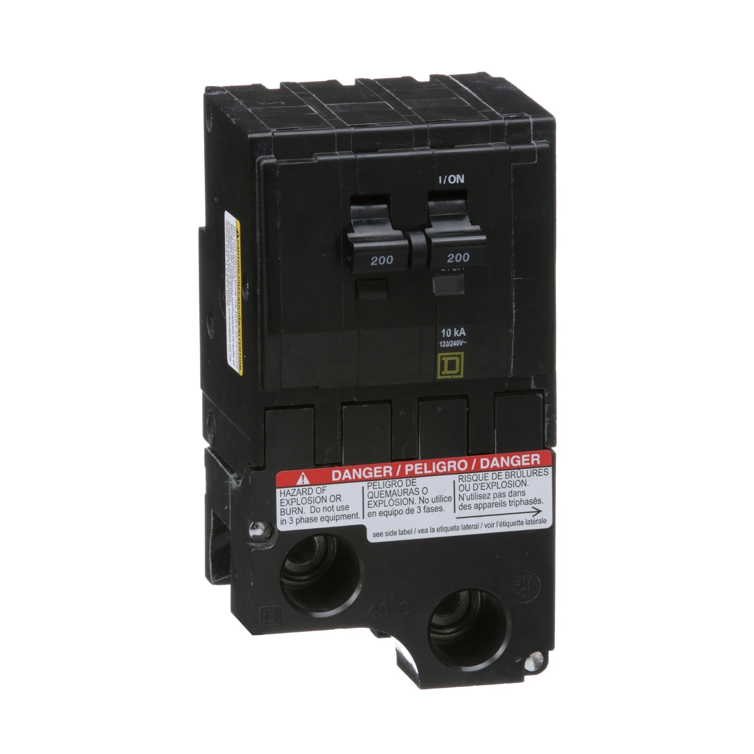 QO2200 - Schneider Electric - Plug-In 200 Amp 2 Pole 240 Volt Square D Circuit Breaker