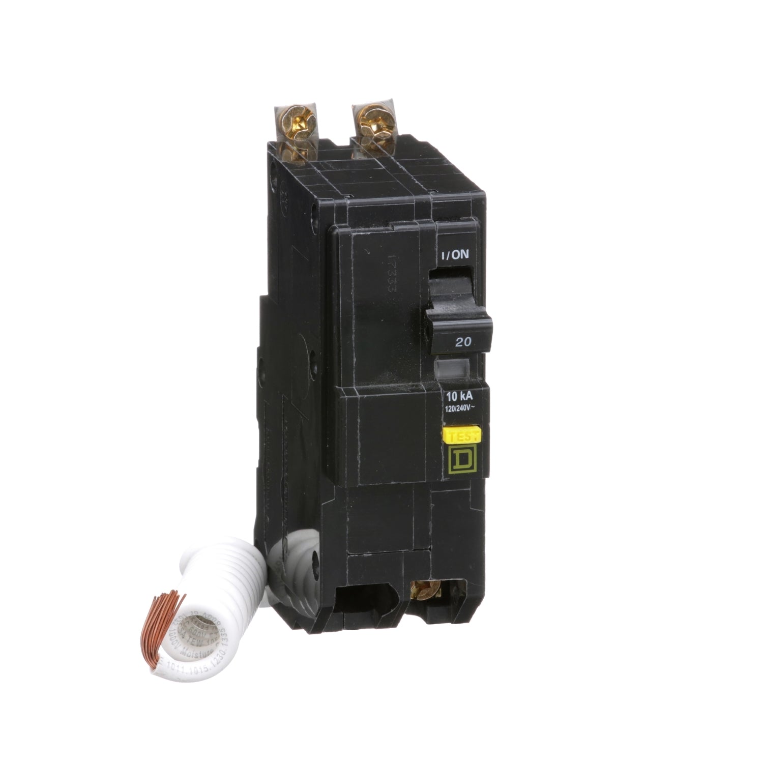 QOB220GFI - Schneider Electric - Bolt-On 20 Amp 2 Pole 240 Volt Square D GFCI Circuit Breaker