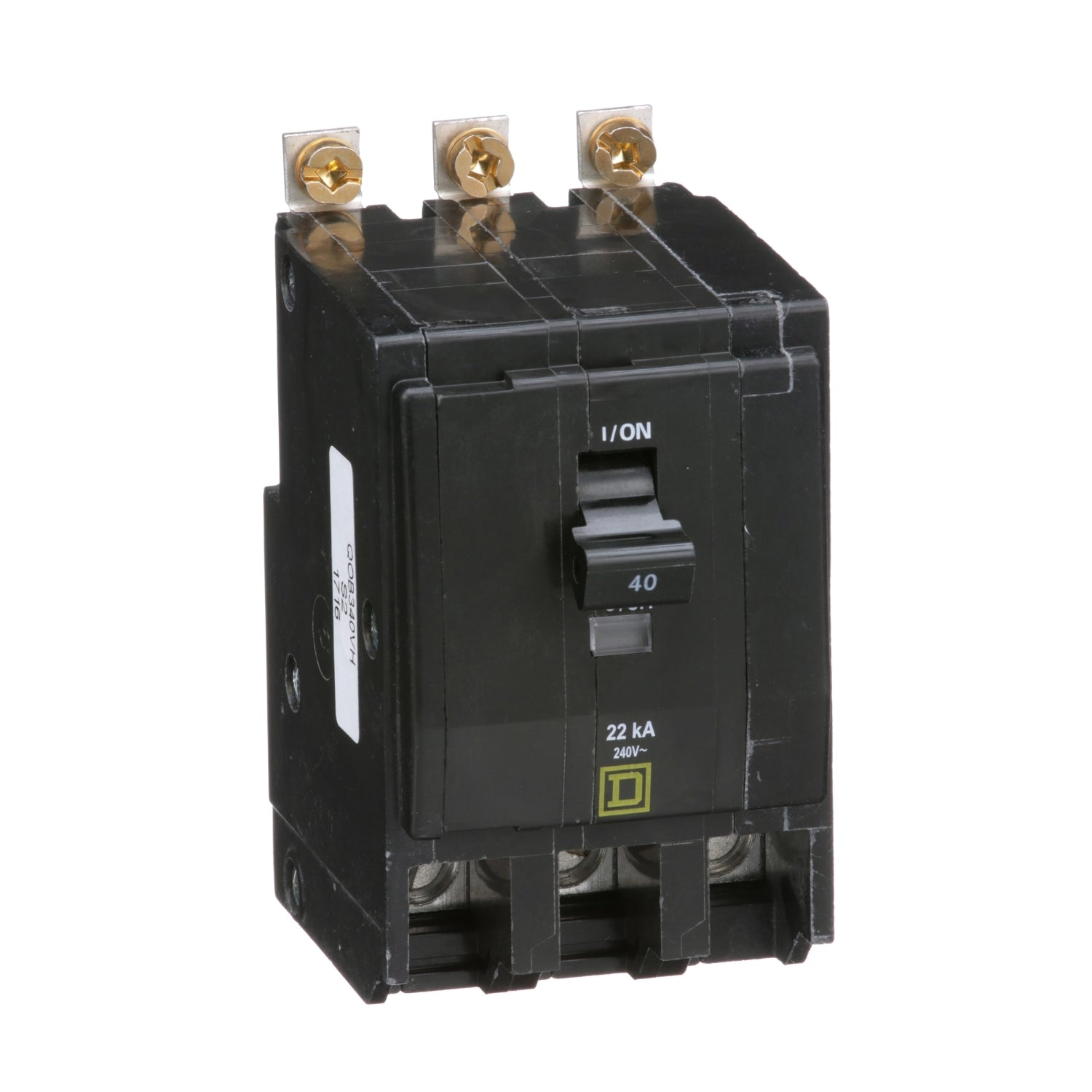 QOB340VH - Schneider Electric - Bolt-On 40 Amp 3 Pole 240 Volt Square D Circuit Breaker