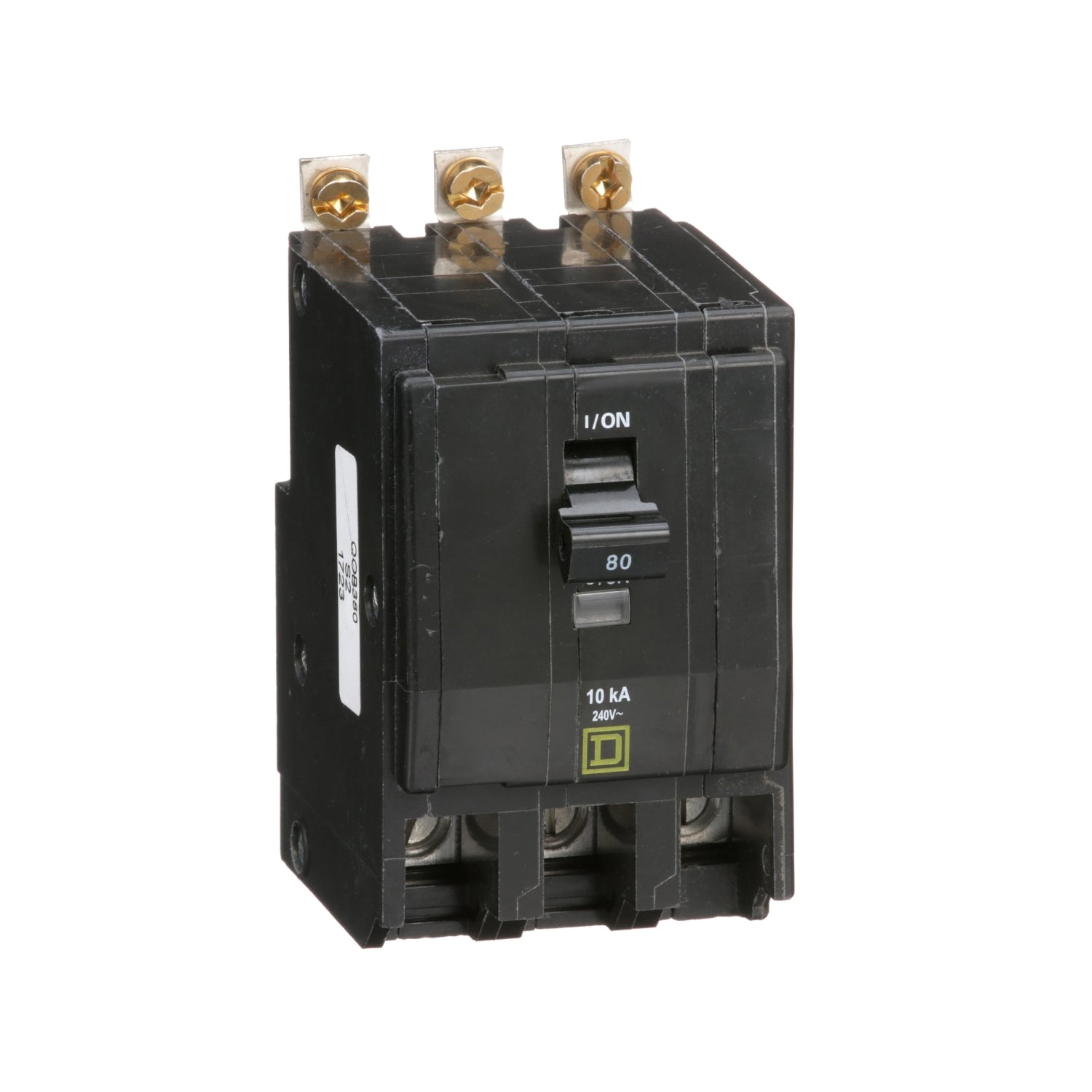QOB380 - Schneider Electric - Bolt-On 80 Amp 3 Pole 240 Volt Square D Circuit Breaker