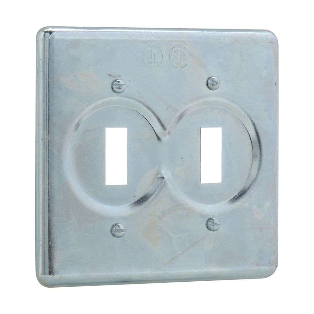 S322 - Eaton Crouse-Hinds Series - Surface Mount 2-Gang S Series Snap Switch Cover