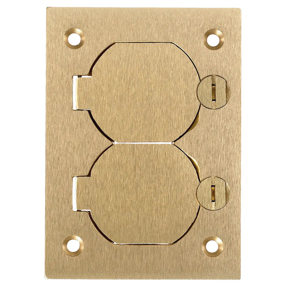 S3825 - Hubbell Wiring Device-Kellems 1-Gang Duplex Cover Brass