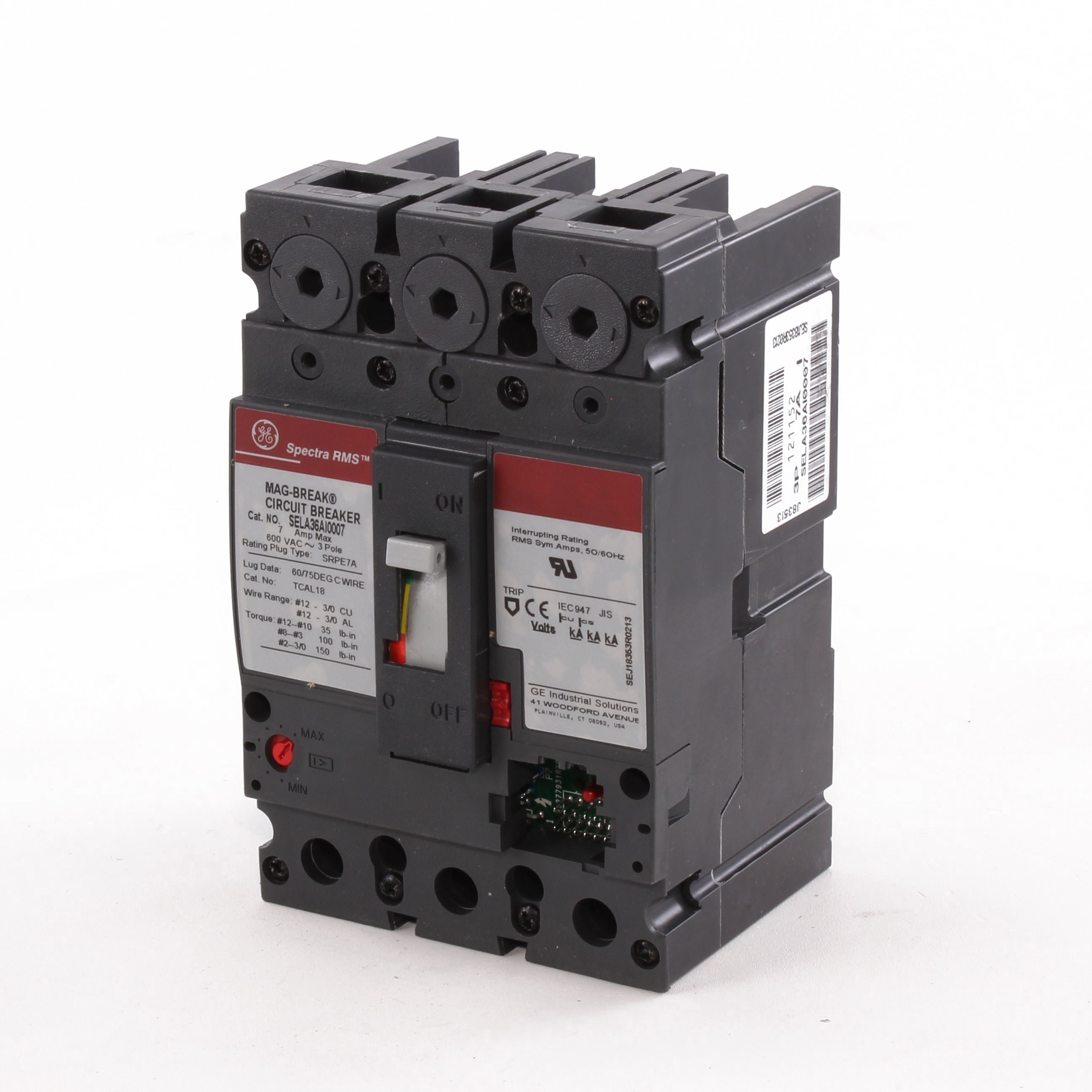 SELA36AI0007 - General Electric - 7 Amp 3 Pole 600 V Circuit Breaker