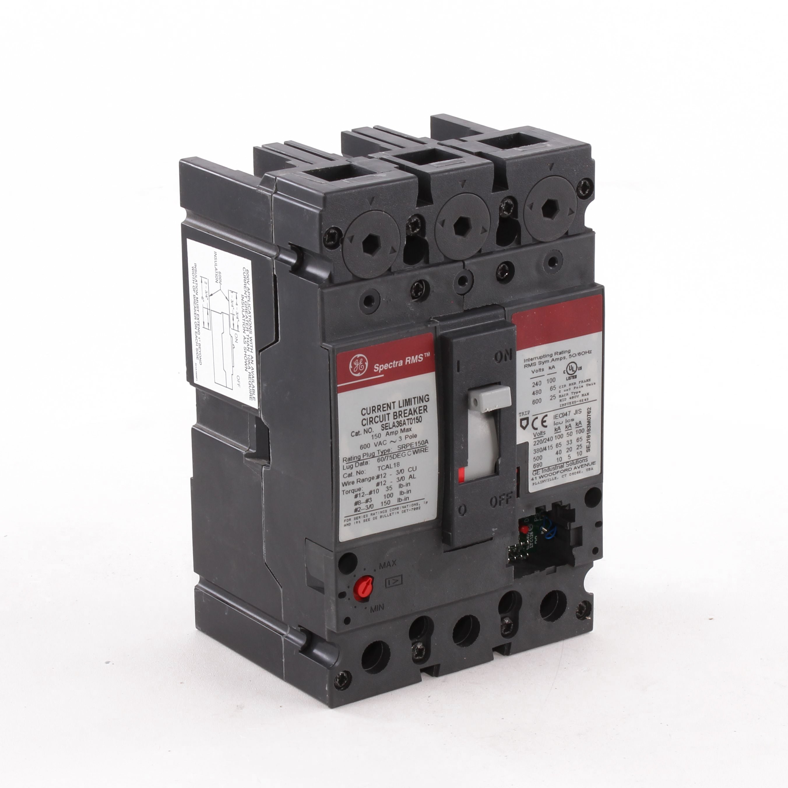 SELA36AT0150 - General Electric - 150 Amp 3 Pole 600 V Circuit Breaker