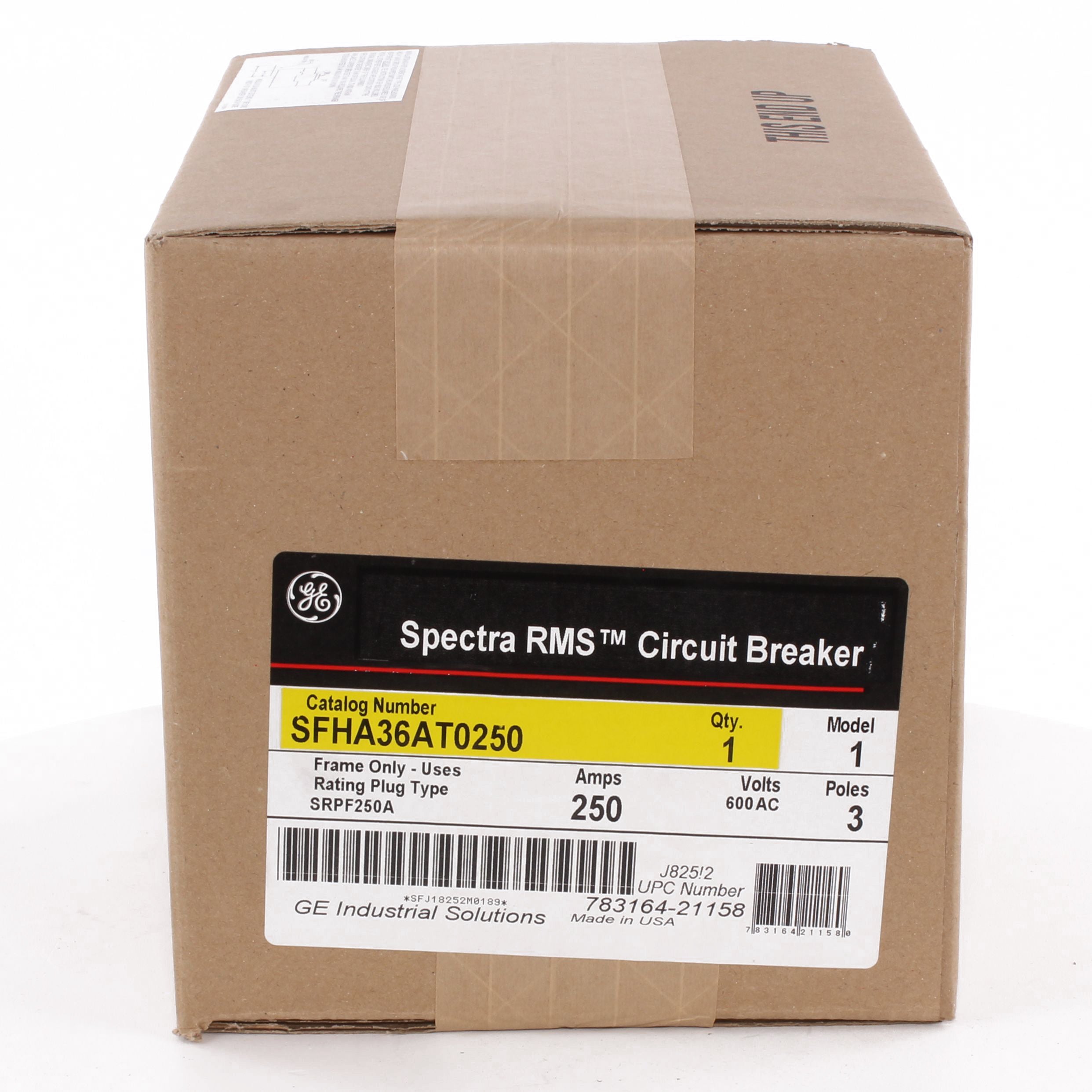 SFHA36AT0250 - General Electric - 250 Amp 3 Pole 600 V Circuit Breaker