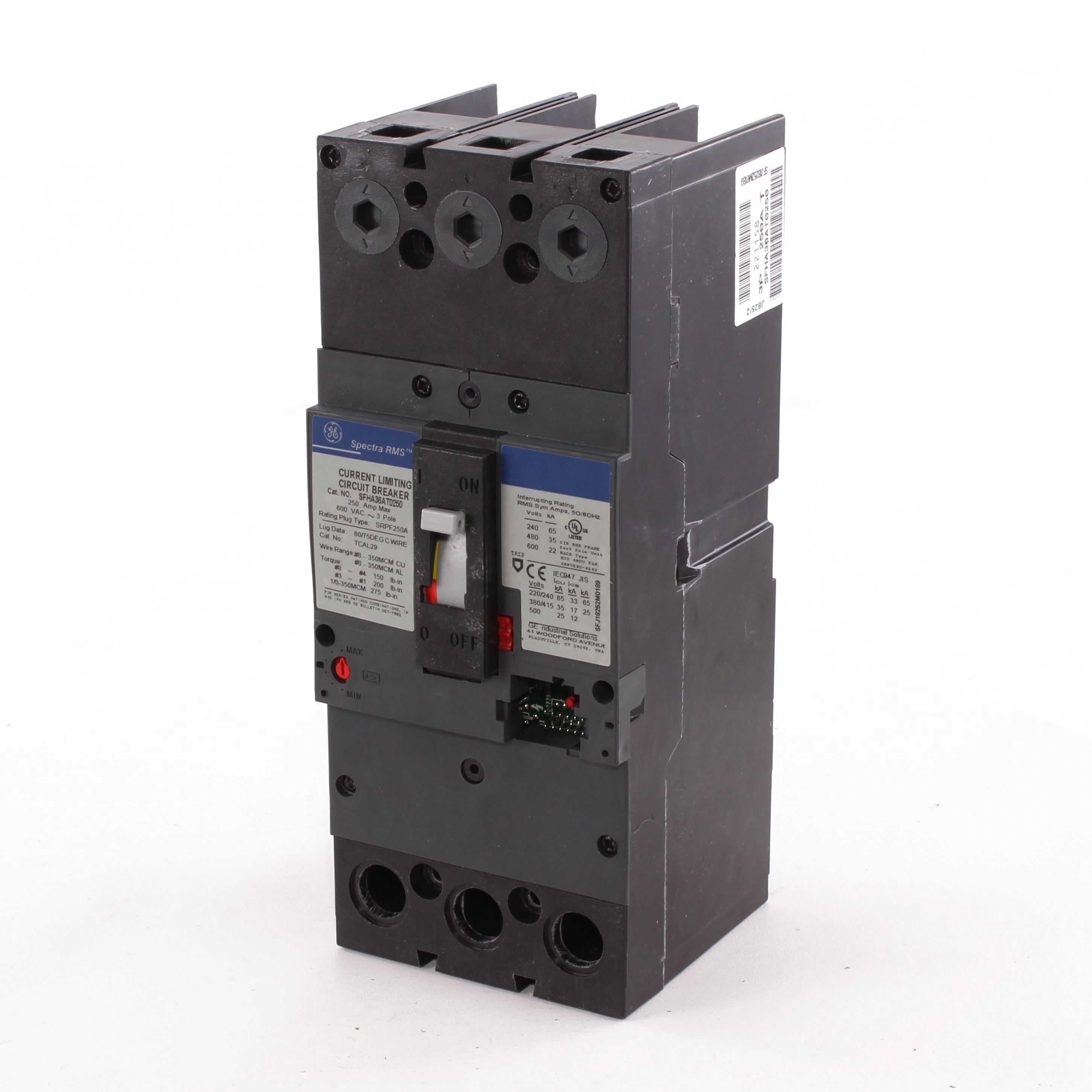 SFHA36AT0250 - General Electric - 250 Amp 3 Pole 600 V Circuit Breaker