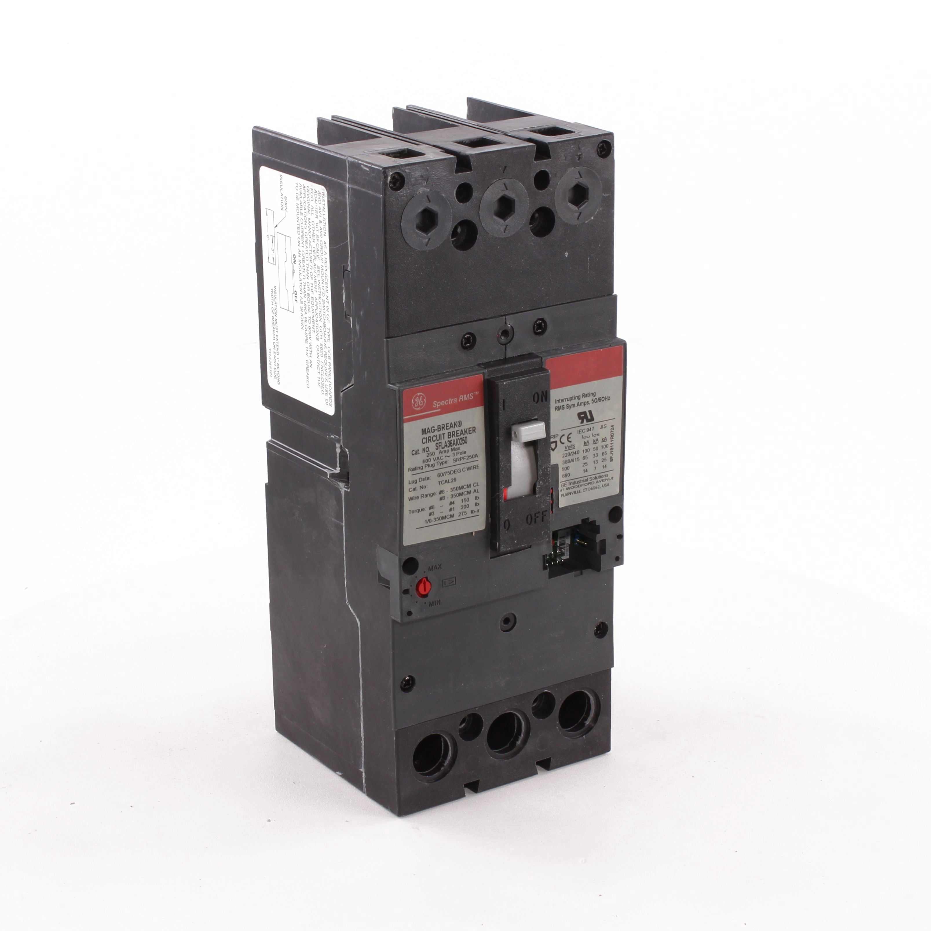 SFLA36AI0250 - General Electric - 250 Amp 3 Pole 600 V Circuit Breaker
