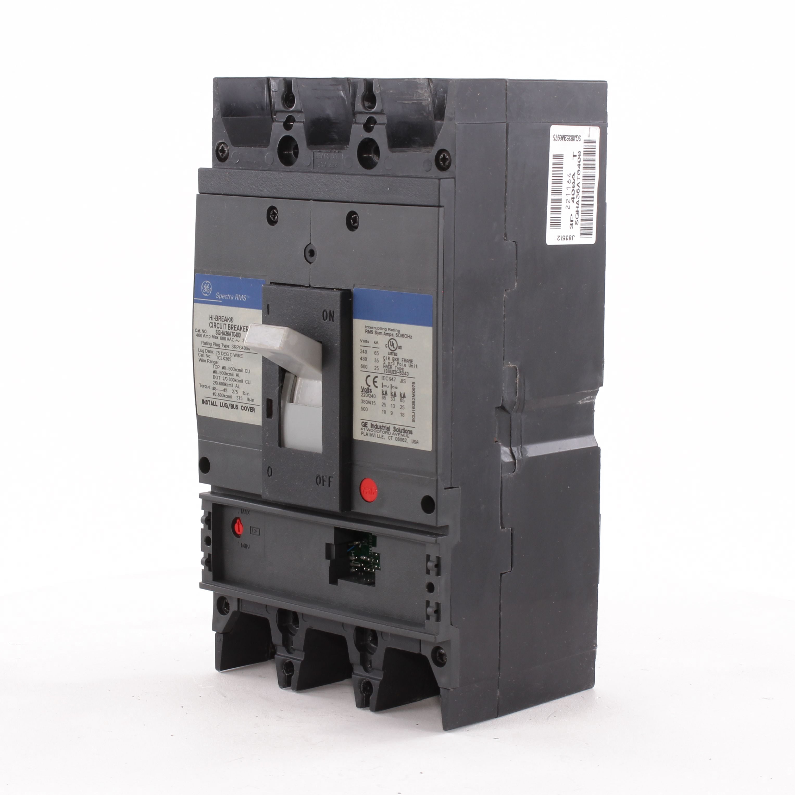 SGHA36AT0400 - General Electric - 400 Amp 3 Pole 600 V Circuit Breaker