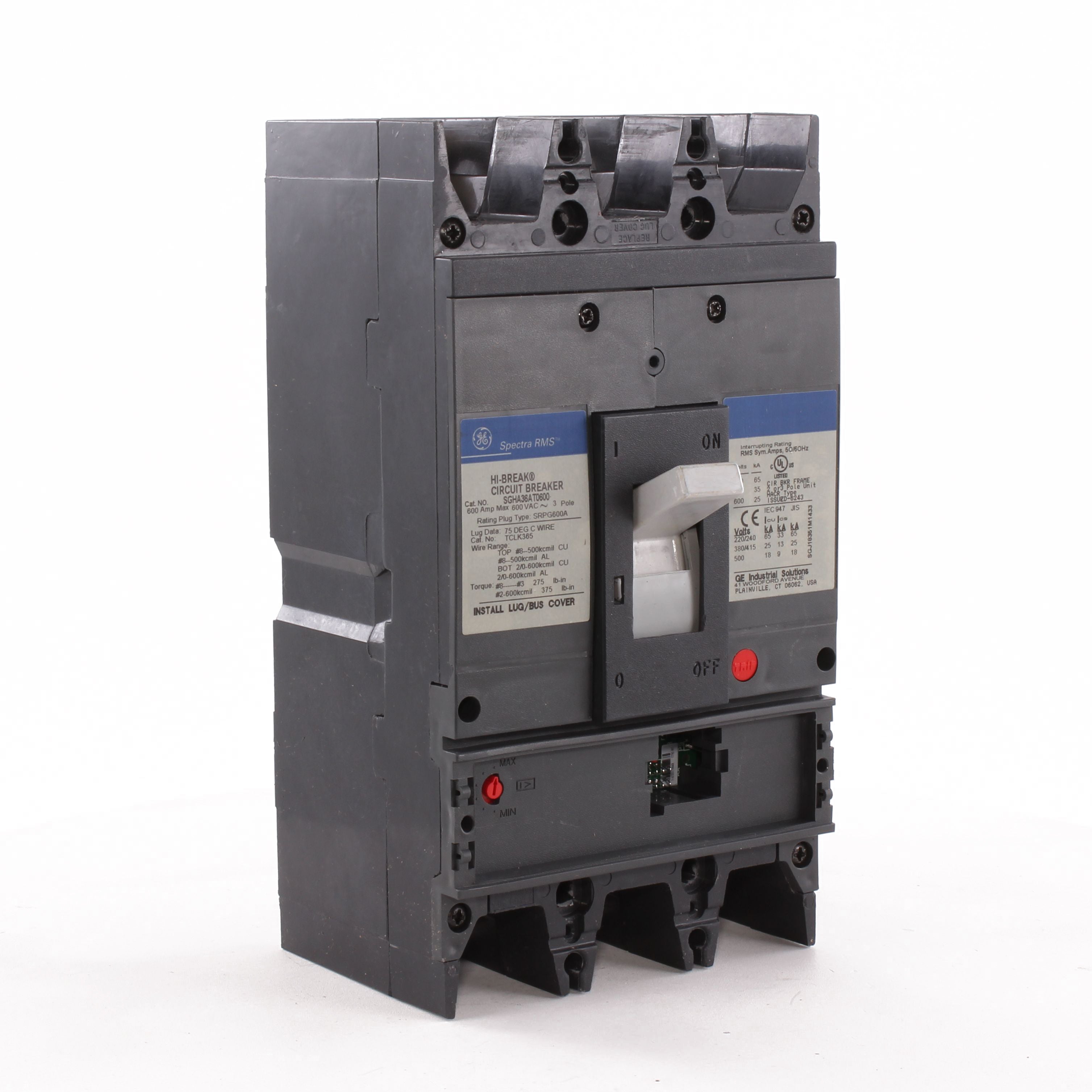 SGHA36AT0600 - General Electric - 600 Amp 3 Pole 600 V Circuit Breaker