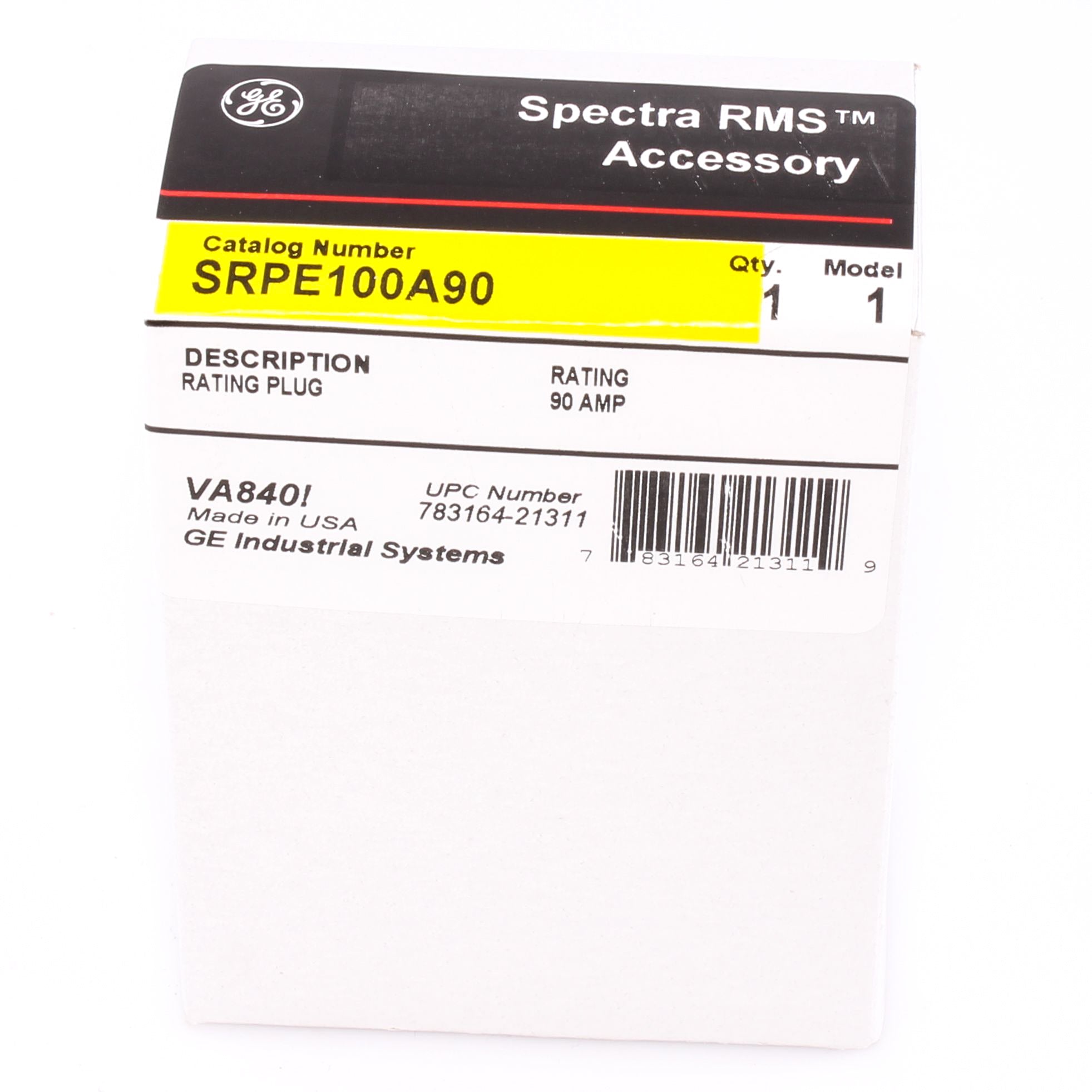SRPE100A90 - General Electric - 90 Amp Circuit Breaker Rating Plug