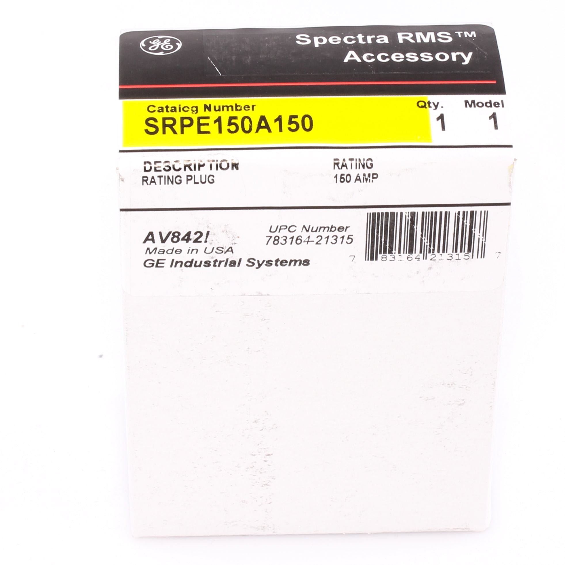 SRPE150A150 - General Electric - 150 Amp Circuit Breaker Rating Plug