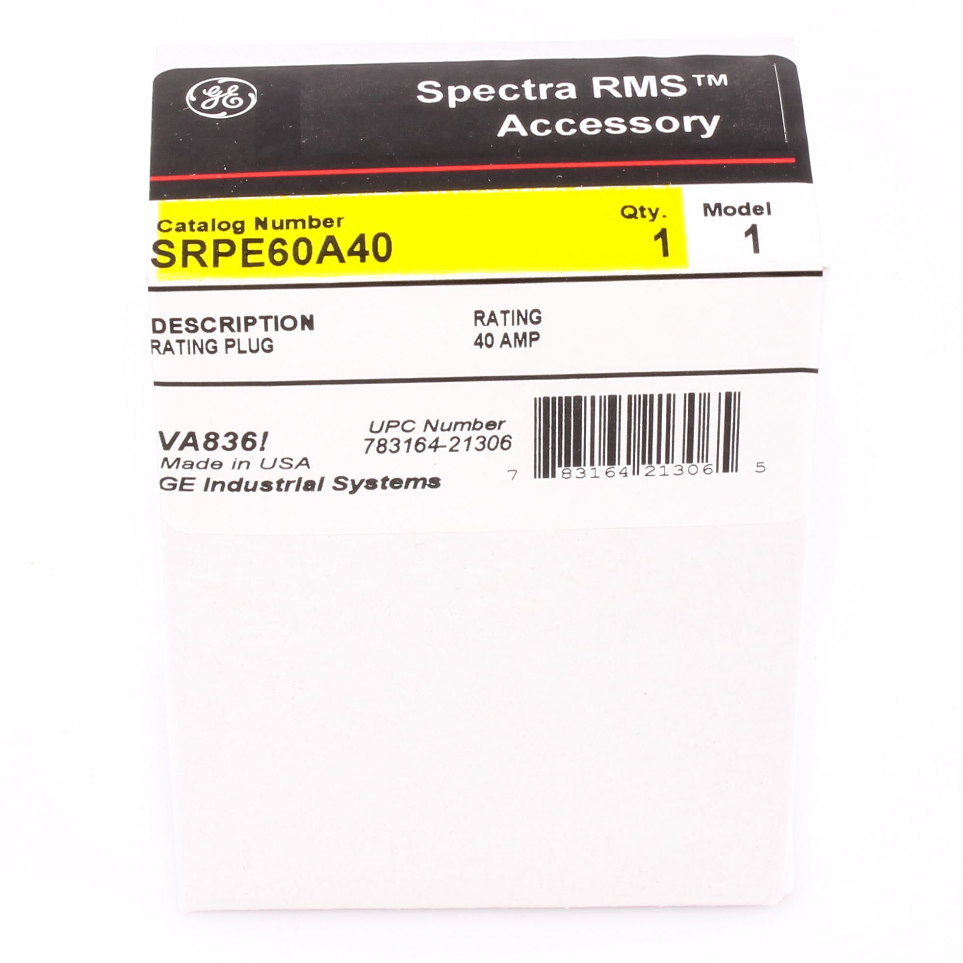 SRPE60A40 - General Electric - 40 Amp Circuit Breaker Rating Plug