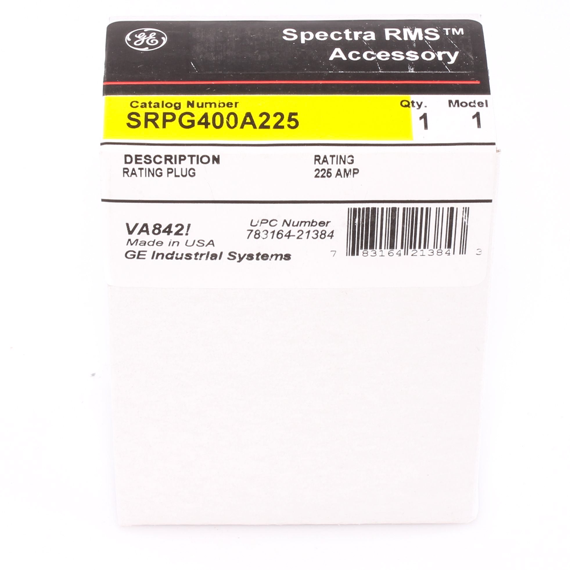 SRPG400A225 - General Electric - 225 Amp Circuit Breaker Rating Plug