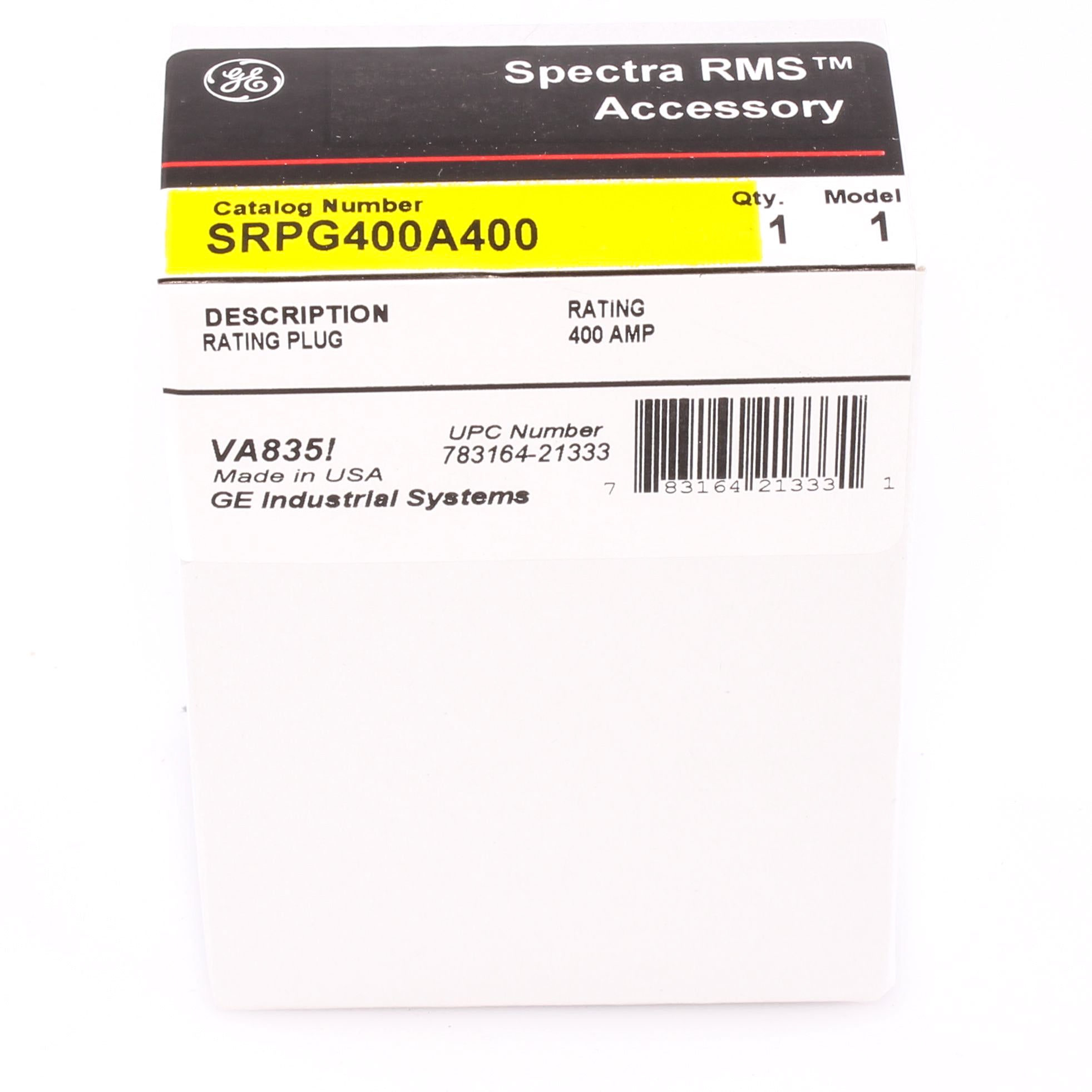 SRPG400A400 - General Electric - 400 Amp Circuit Breaker Rating Plug