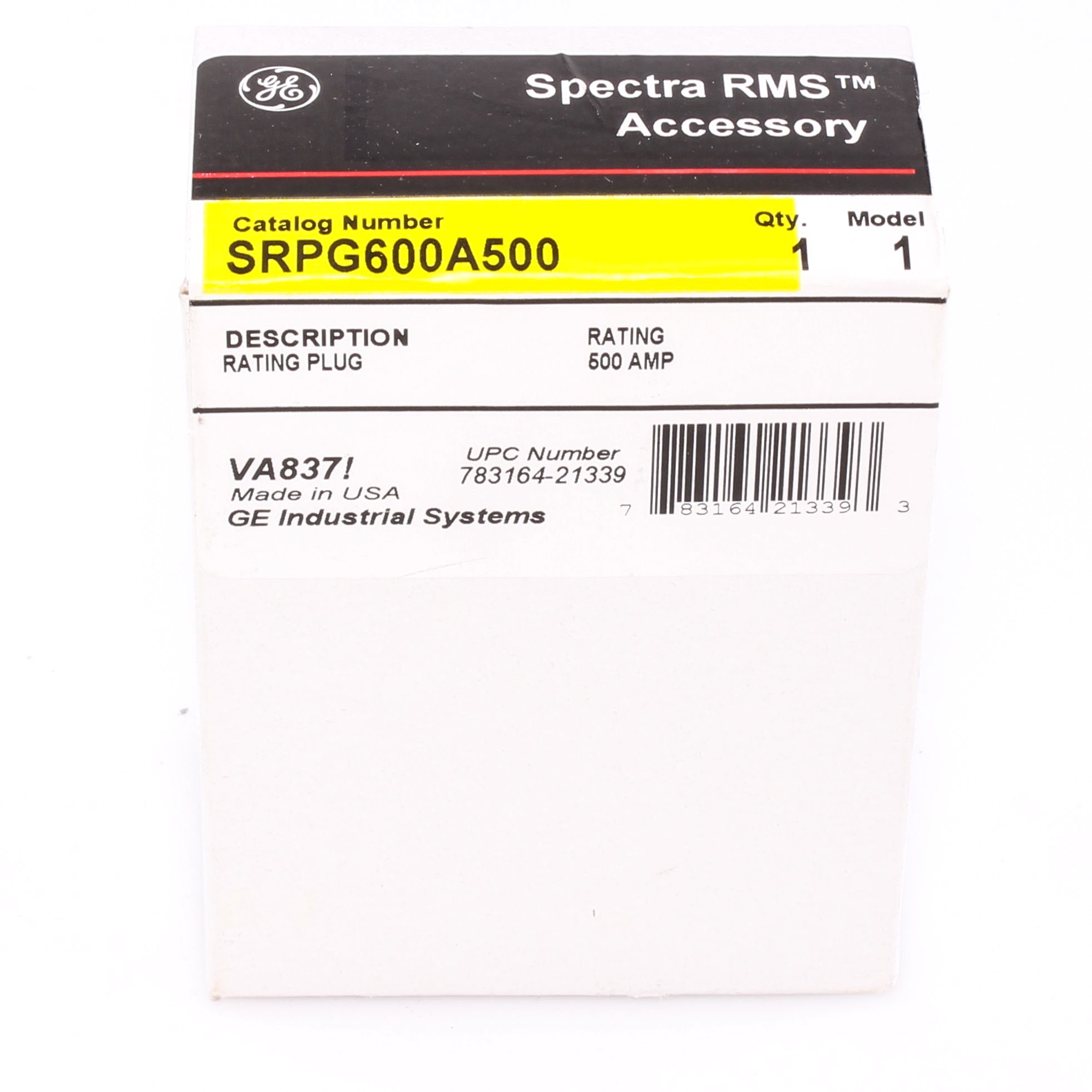 SRPG600A500 - General Electric - 500 Amp Circuit Breaker Rating Plug