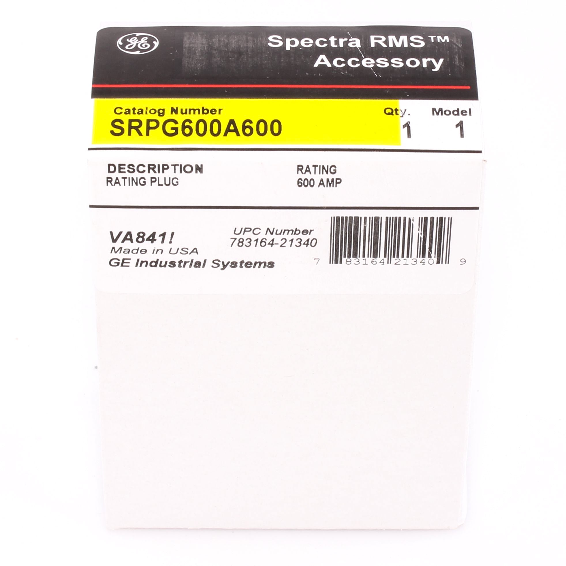 SRPG600A600 - General Electric - 600 Amp Circuit Breaker Rating Plug