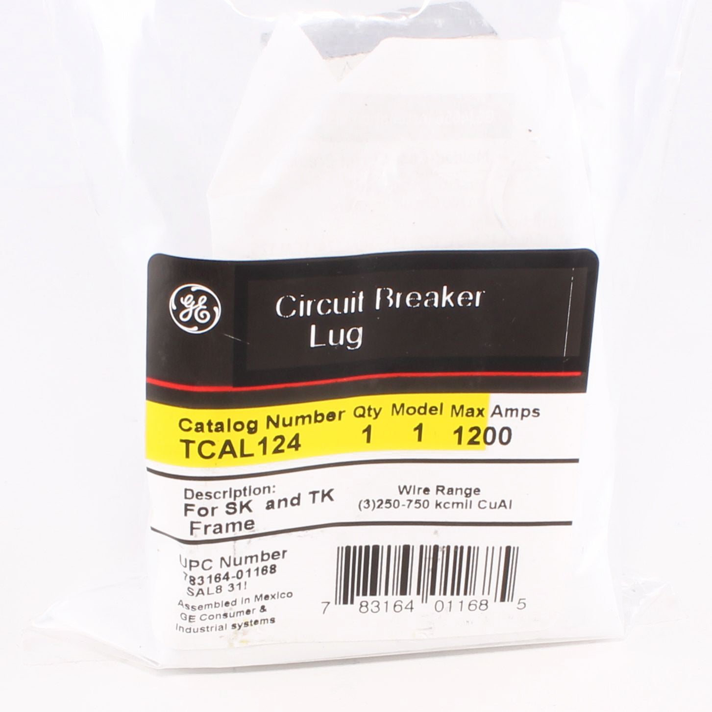 TCAL124 - General Electric - Circuit Breaker Lug Terminal Kit