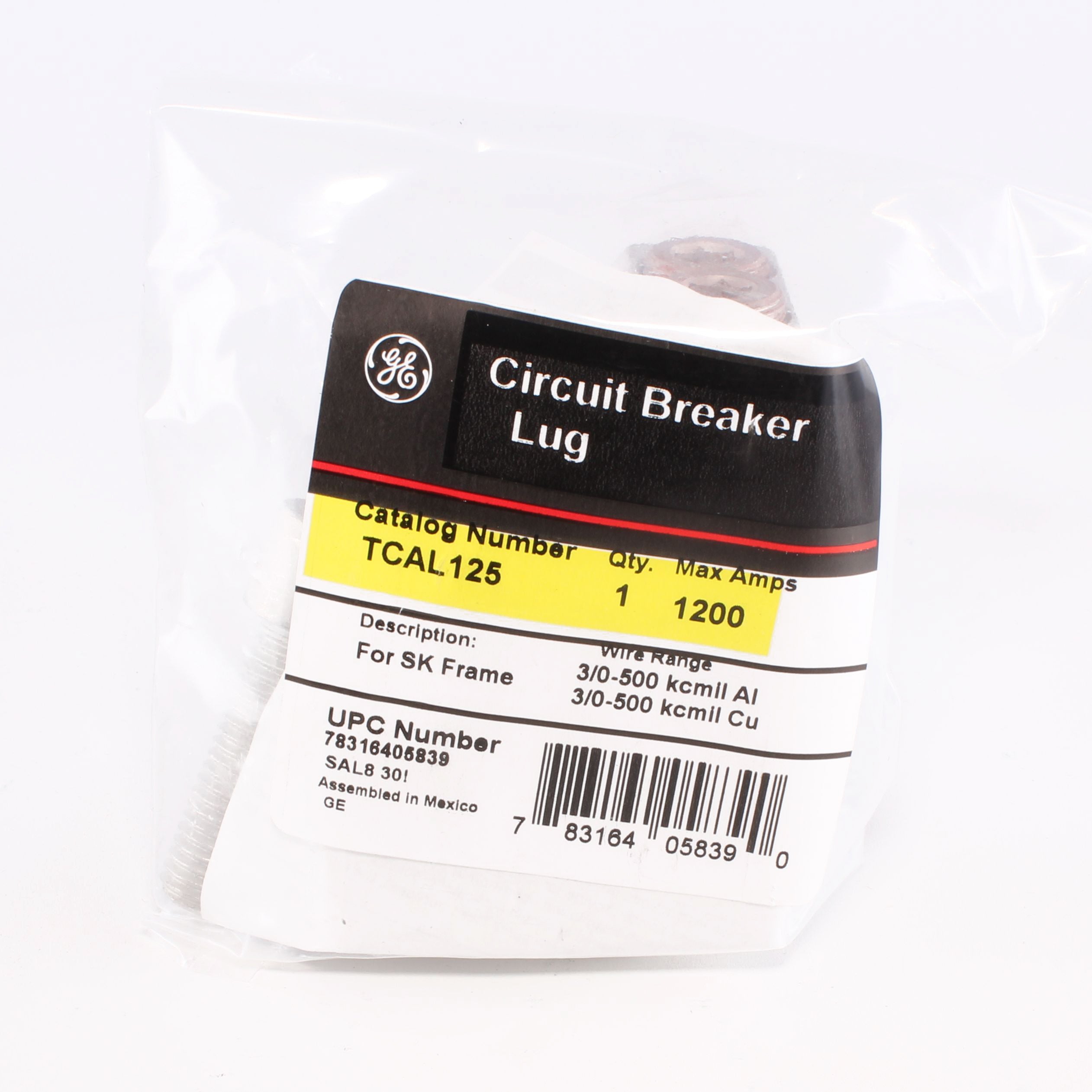 TCAL125 - General Electric - Circuit Breaker Lug Terminal Kit