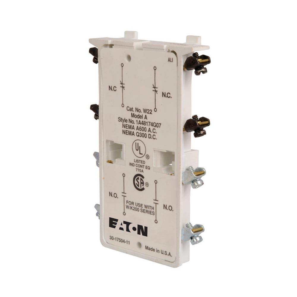 W22 - Eaton Cutler Hammer - Freedom NEMA auxiliary contact W22 - Eaton Cutler Hammer - Freedom NEMA auxiliary contact