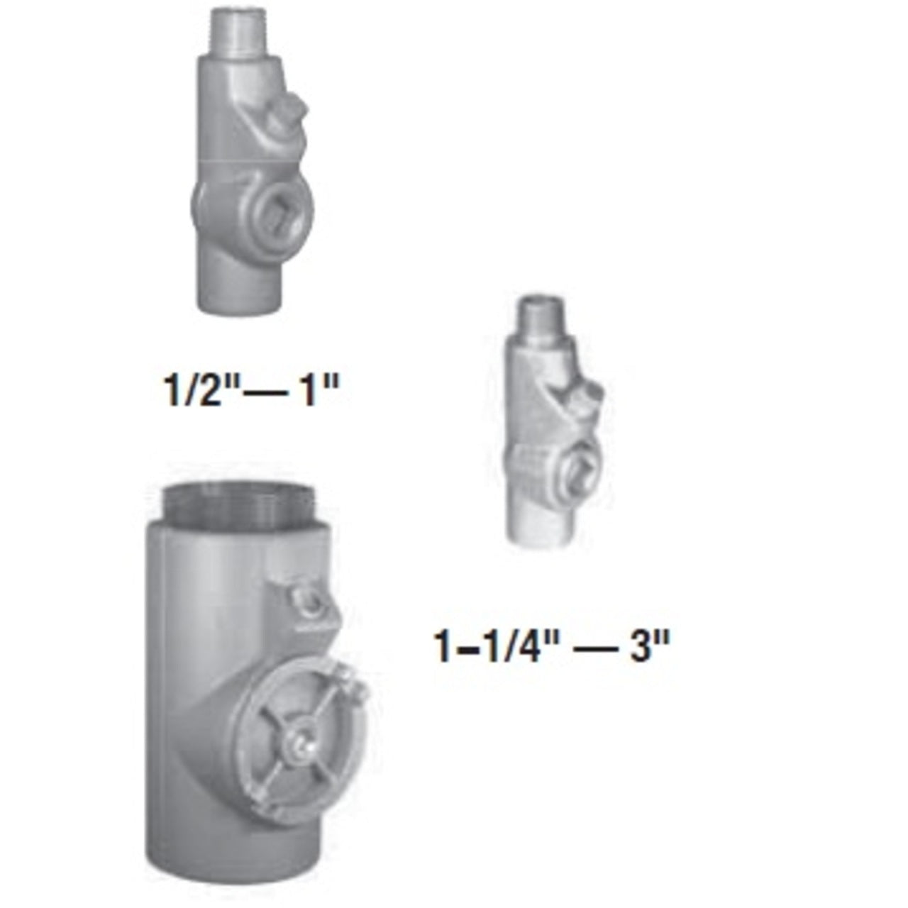 EYM100 - Appleton - 1" Male/Female Vertical Sealing 25% Fill Explosion-Proof Malleable Iron Fitting