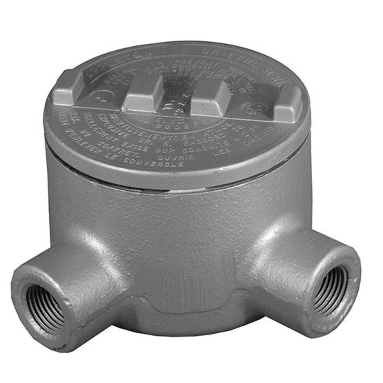 GRL100 - Appleton - (2) 1" Hubs Malleable Type GRL Explosion-Proof Conduit Outlet Box