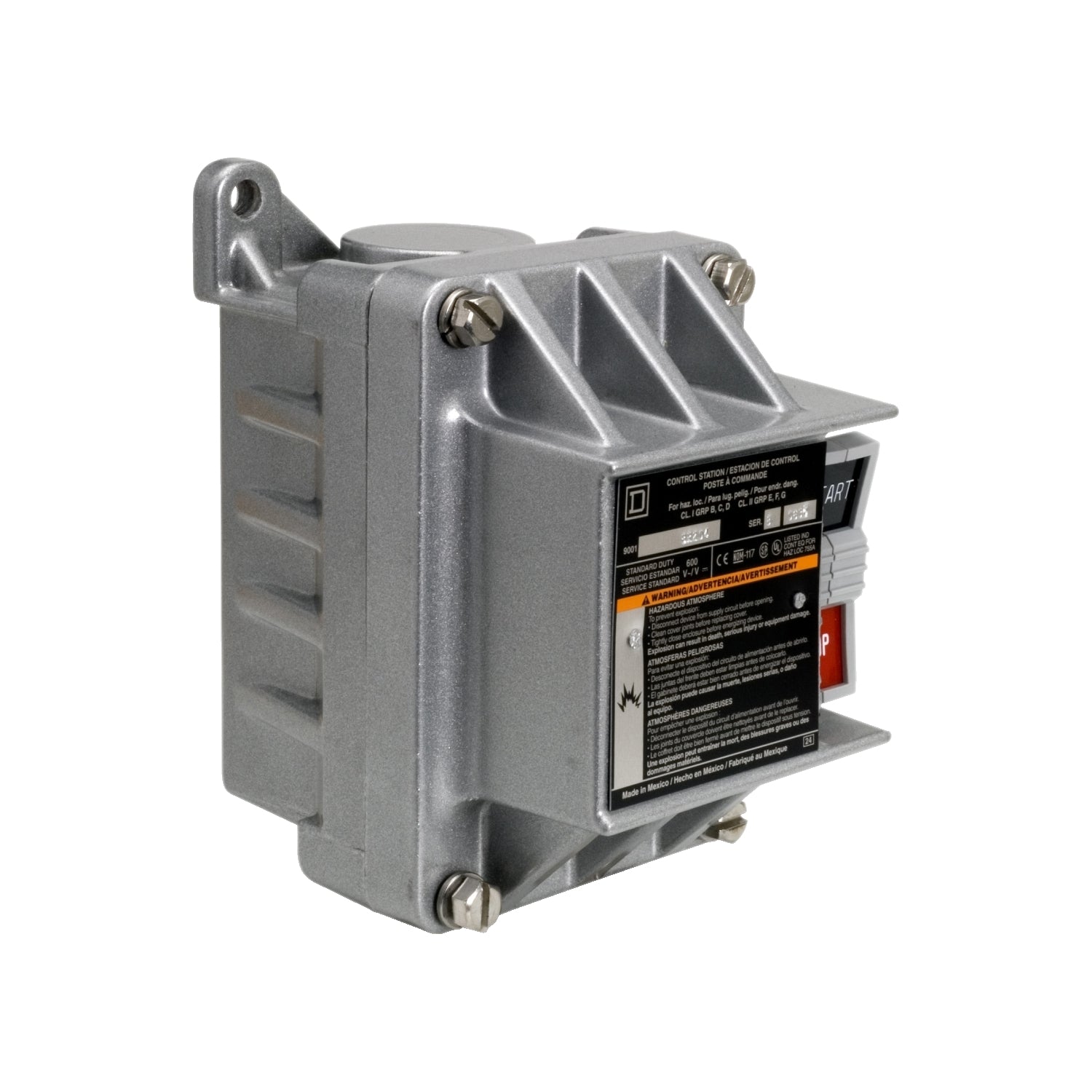 9001BR204 - Schneider Electric - Square D Pushbutton Control Station 1 NO Contact NEMA 4X Enclosure