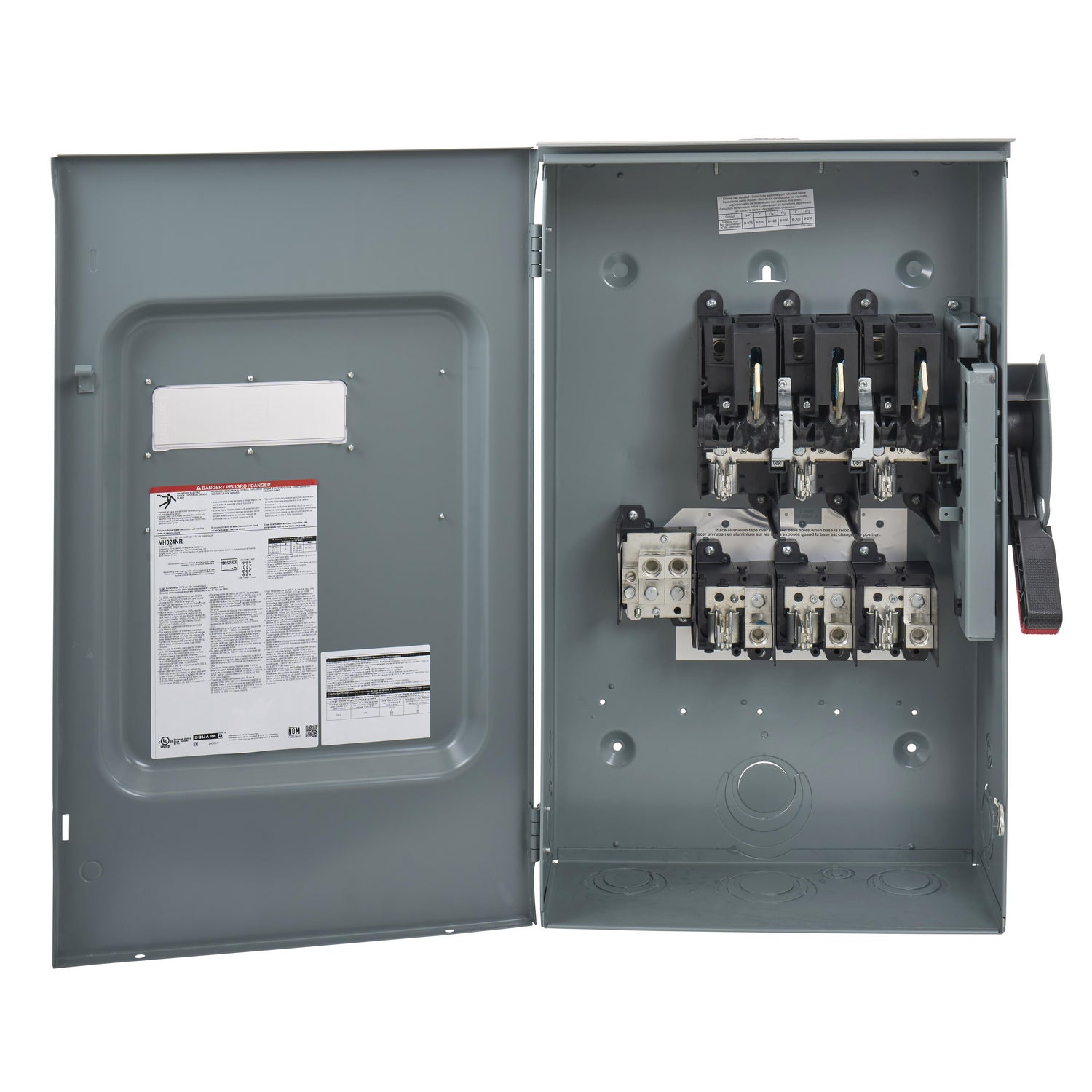 VH324NR - Schneider Electric - 200A 240V Square D VisiPacT Heavy Duty Fused Safety Switch 3Pole NEMA 3R Neutral Installed