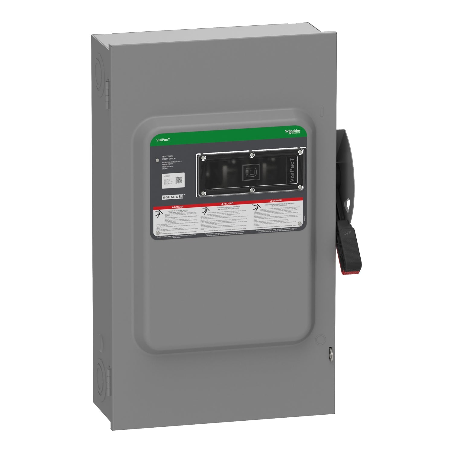 VH224N - Schneider Electric - Square D Safety Switch Heavy Duty Fusible 200A 2 Pole 240VAC NEMA 1