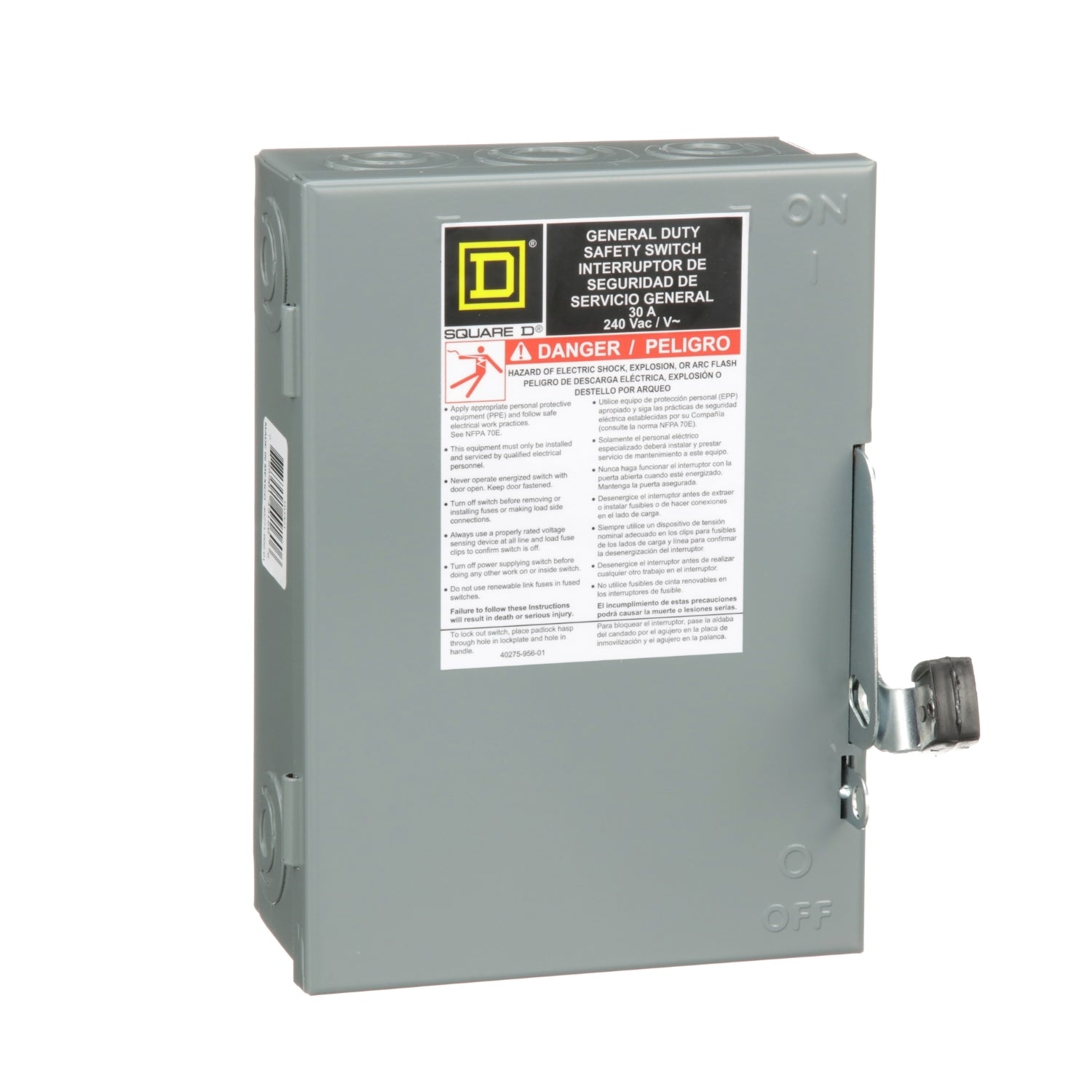 DU321 - Schneider Electric - 200A 240V Square D Disconnect 3Pole NEMA 3R
