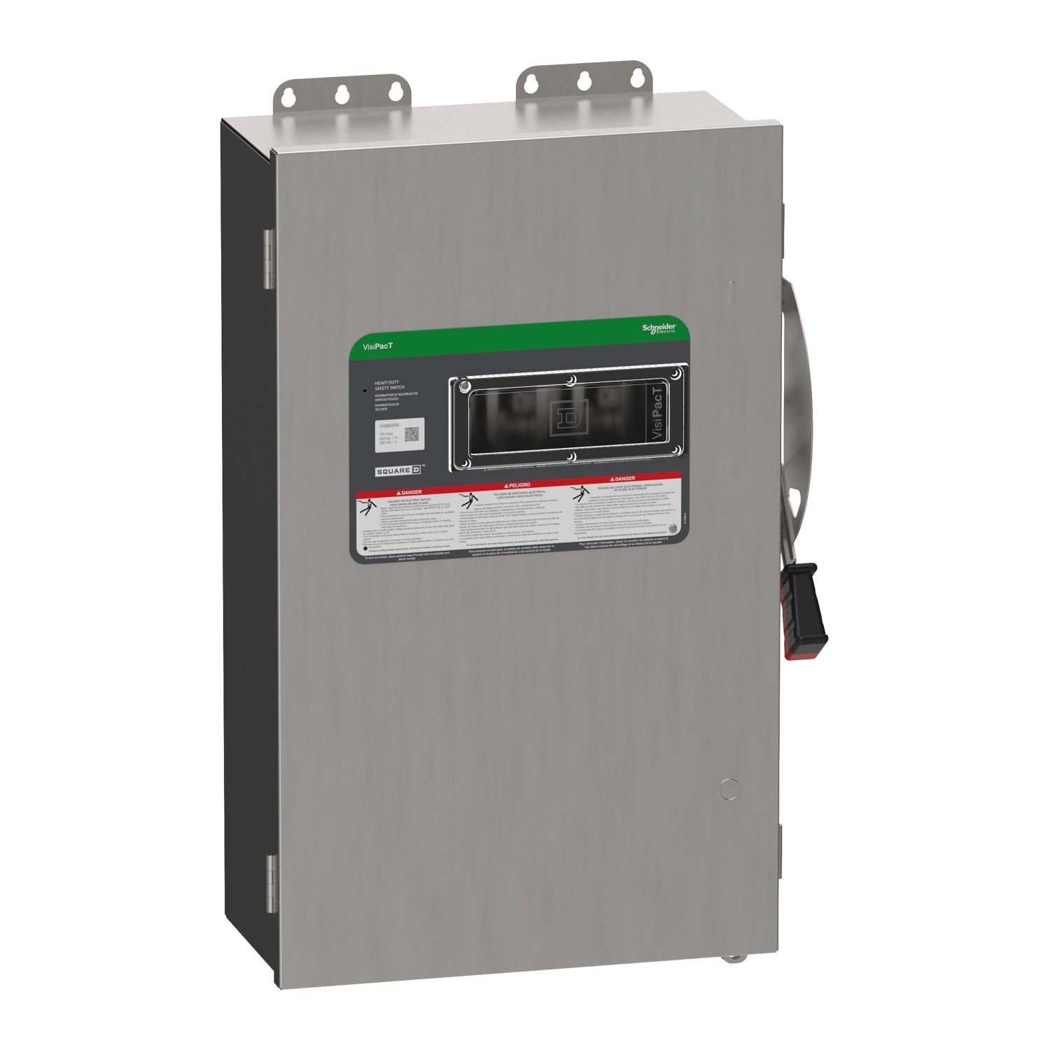 VH364DSGL - Schneider Electric - 400A 600V Square D VisiPacT Heavy Duty Safety Switch 3Pole NEMA 3R Door Interlock