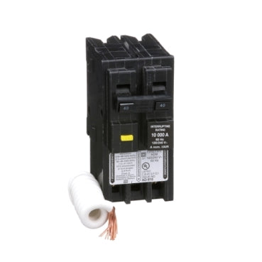 HOM240GFI - Schneider Electric - Plug-In 40 Amp 2 Pole 240 Volt Square D Ground Fault Circuit Breaker