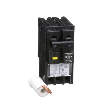 HOM250GFI - Schneider Electric - Plug-In 50 Amp 2 Pole 240 Volt Square D Homeline GFCI Circuit Breaker