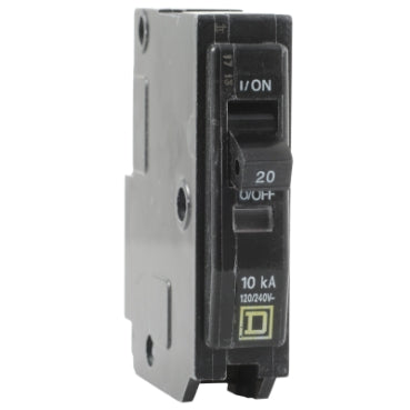QO120 - Schneider Electric - Plug-In 20 Amp 1 Pole 120 Volt Square D Circuit Breaker