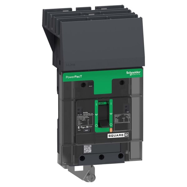 BDA36070 - Circuit breaker, PowerPacT B, 70A, 3 pole, 600Y/347VAC, 14kA, I-Line, thermal magnetic, 80%, ABC