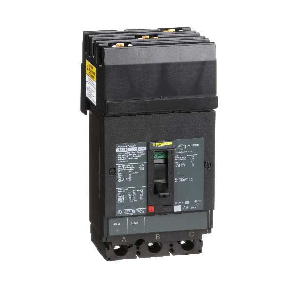 Added HJA36060U31X - Circuit breaker, PowerPacT H, 60A, 3 pole, 600VAC, 25kA, I-Line, Micrologic 3.2, 80%, ABC
