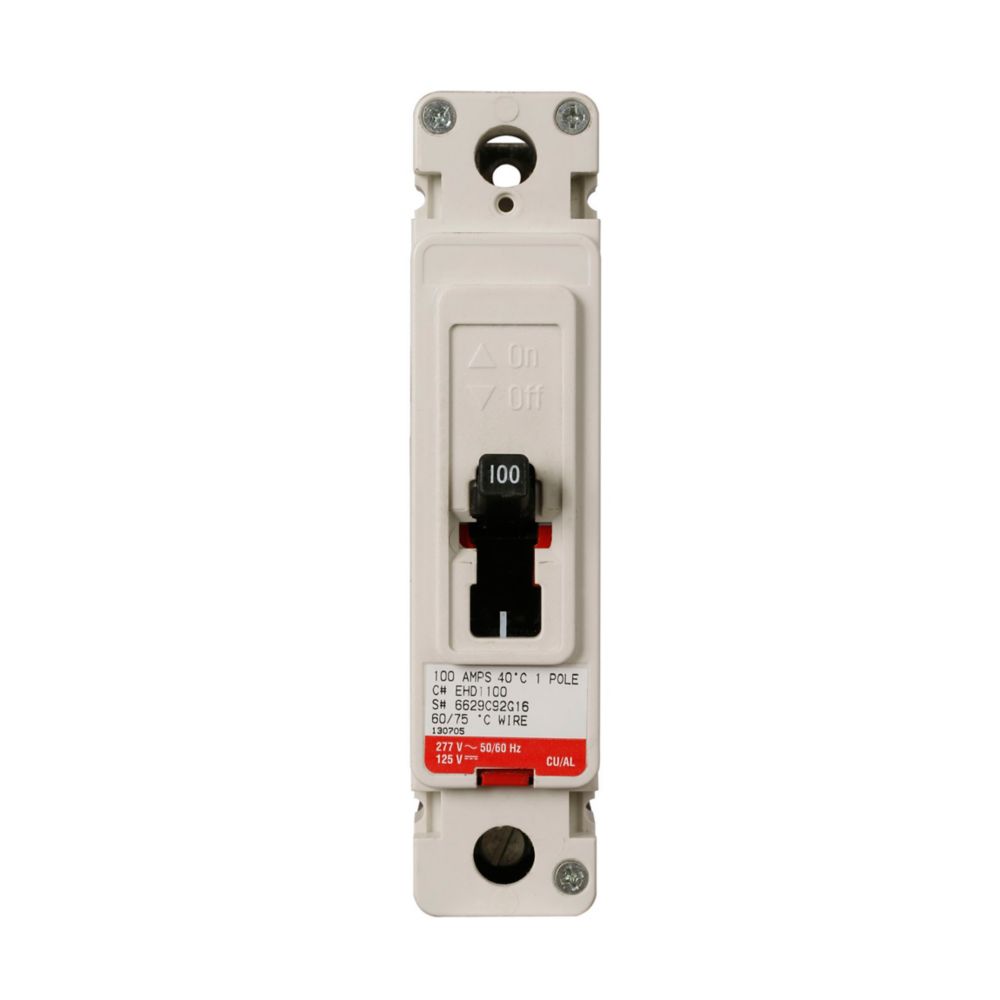 EHD1070L - Eaton Cutler-Hammer - Feed-Thru 70 Amp 1 Pole 277 Volt Molded Case Circuit Breaker
