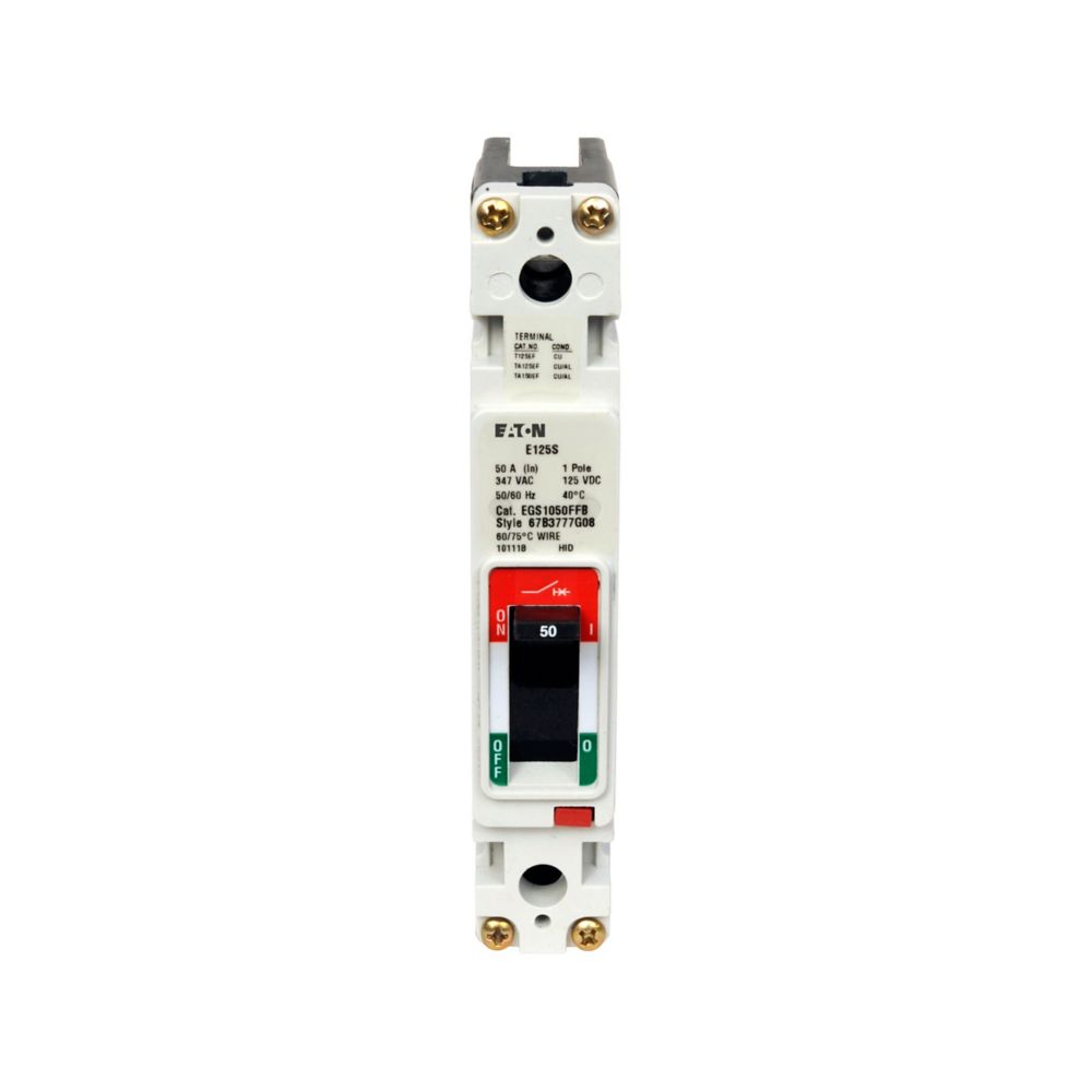 EGS1050FFB - Eaton Cutler-Hammer - 50 Amp 1 Pole 240 Volt Bolt-On Molded Case Circuit Breakers
