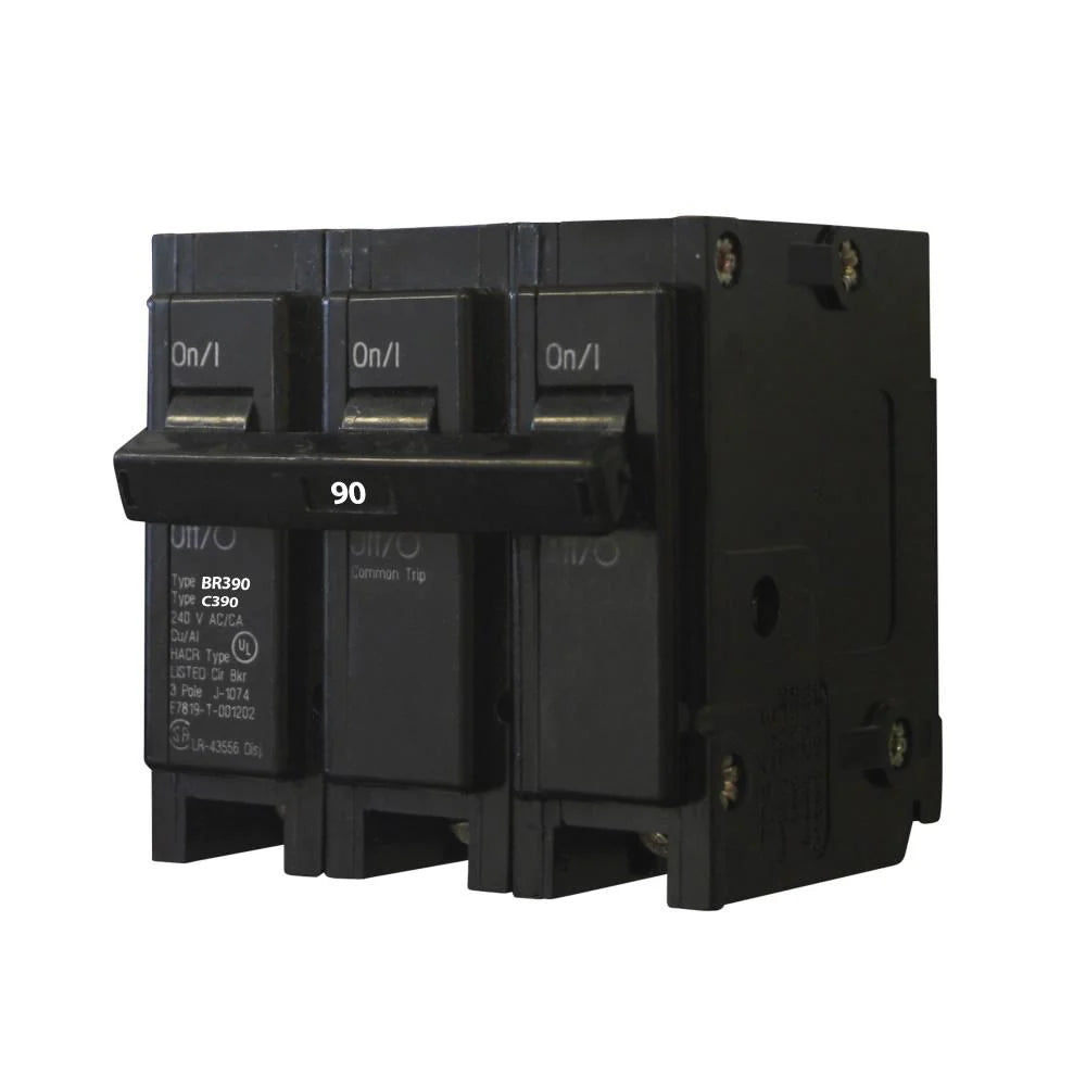 BR390 - Eaton Cutler-Hammer - Plug-In 90 Amp 240 Volt 3 Pole Circuit Breaker